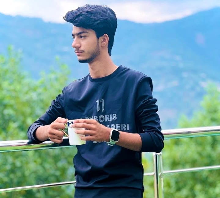 Willay Haider on a mountain travel trip
