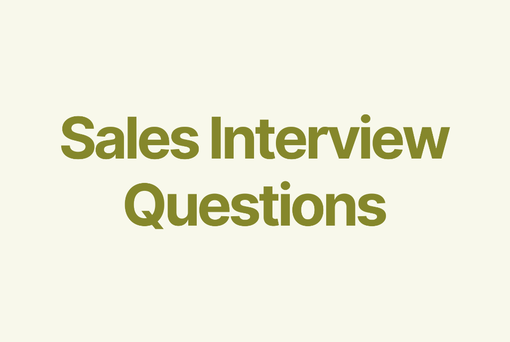 Sales Interview Questions guide for BDR and SDR outbound candidates