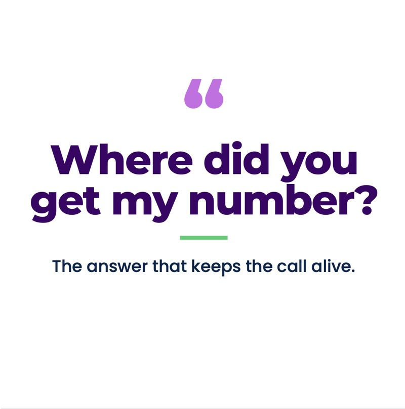 Where Did You Get My Number Cold Call Objection Scripts Banner