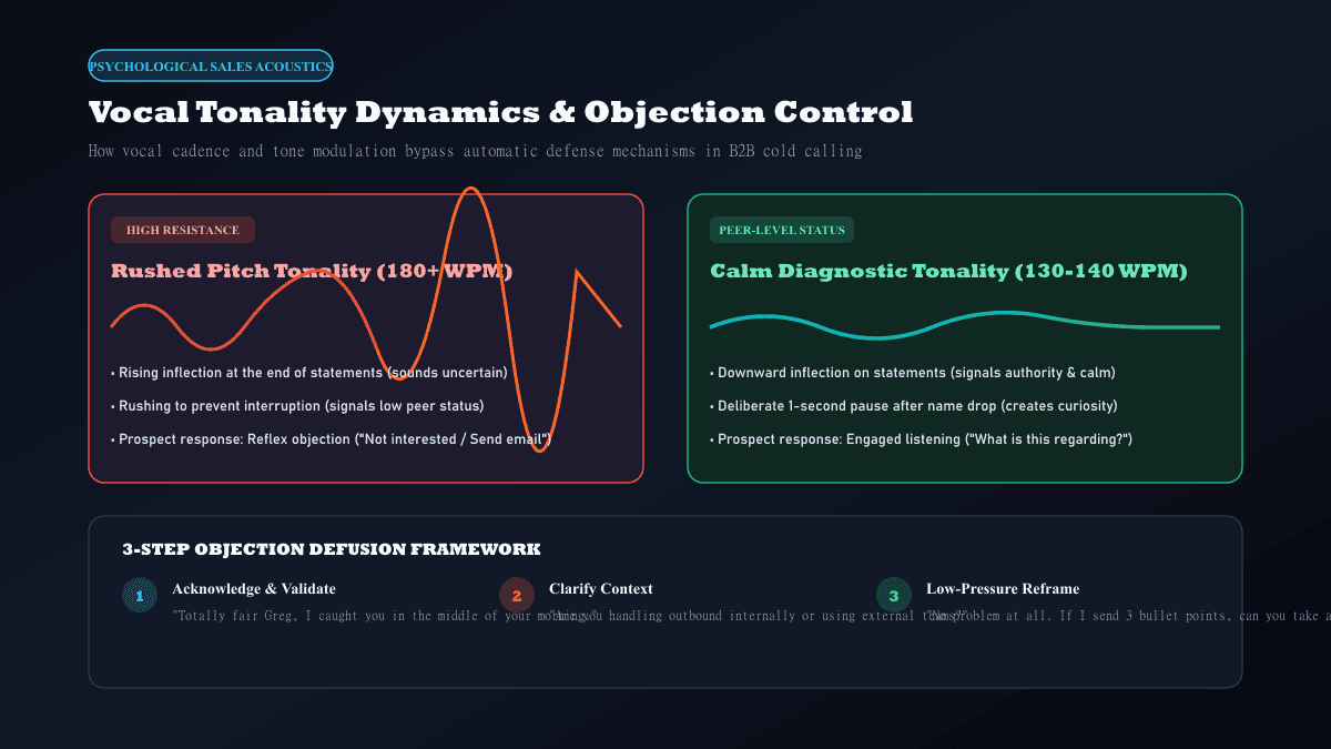 Vocal Tonality Dynamics and Objection Handling Framework in B2B Cold Calling
